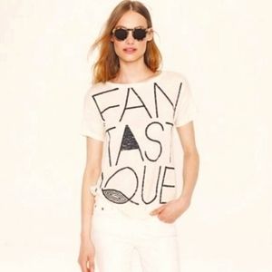 J. Crew Fantastique linen tee size L